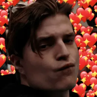 🥰 herzen, liebe, portrait, mann, gesicht telegram sticker