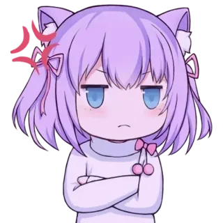 💗 anime, girl, angry, cute, sticker telegram sticker