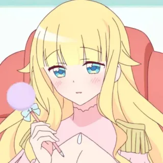 ☁️ Anime, Chica, Rubia, Linda, Dibujos animados, Personaje whatsapp sticker