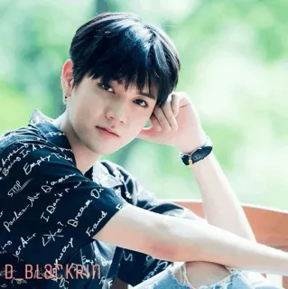 ✨ STOP Empty, Parler Dame, I Don't, Love? Dream On, Fraud, D_BLOCKRIN mann, porträt, koreanisch, schwarze haare telegram sticker
