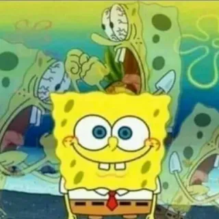 🧽 Spongebob Spongebob Squarepants, Nickelodeon, kartun, meme, lucu whatsapp sticker