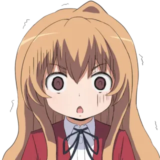 😮 Taiga Aisaka Toradora! Anime, Fille, Personnage, Toradora, Taiga Aisaka whatsapp sticker
