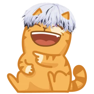 😃 Katze, Anime, Niedlich, Sticker, Cartoon, Fröhlich, Lustig whatsapp sticker