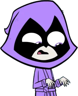 🖤 Raven Teen Titans Go! мультфильм, Raven, Teen Titans Go, супергерой, смешной telegram sticker