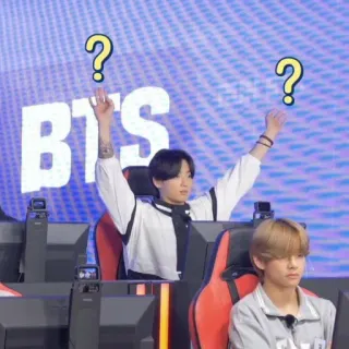 🐰 BTS bts, kpop, question marks, men, celebrities telegram sticker
