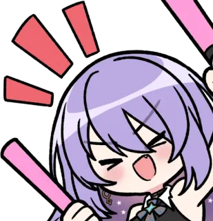 😄 Anime, Cartoon, Personage, Schattig, Meisje, Kawaii telegram sticker