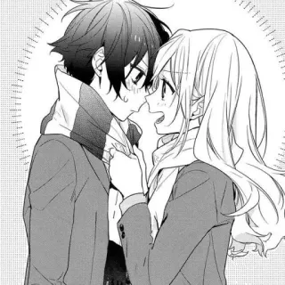 ♠️ Anime, Casal, Romance, Mangá, Beijo, Amor, Afeição telegram sticker