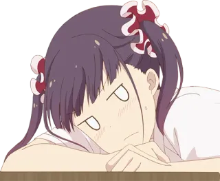 😳 Anime, Garota, Fofa, Desenho animado, Mangá, Personagem, Expressão, Kawaii telegram sticker
