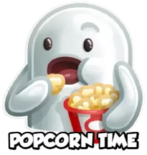 👍 POPCORN-TIME popcorn, time, movie, snack, food, entertainment telegram sticker