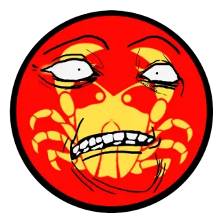 😒 Cangrejo, Meme, Gracioso, Sticker, Emoji telegram sticker