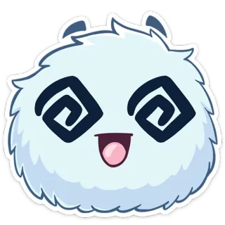 😵 Dibujos animados, Mareado, Esponjoso, Lindo, Ojos, Lengua, Emoji telegram sticker