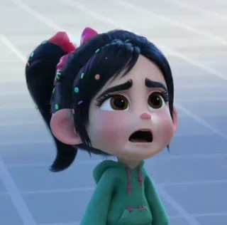 🦋 Vanellope von Schweetz Wreck-It Ralph cartoon, disney, vanellope, character, wreck-it ralph, sugar rush, animation whatsapp sticker
