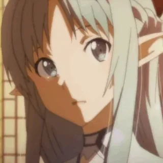 ❄️ Asuna Yuuki Sword Art Online アニメ, エルフ, ソードアート・オンライン, アスナ, ワイフ telegram sticker