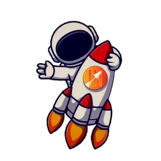 🔥 astronaut, rocket, space, cartoon, outer space, exploration telegram sticker