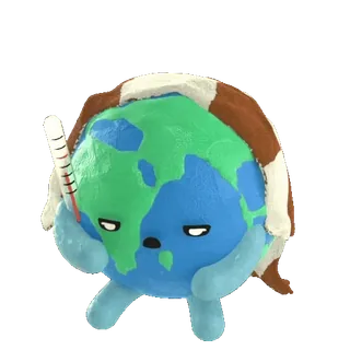 🤒 terre, changement climatique, thermomètre, triste, réchauffement climatique, planète, environnement telegram sticker