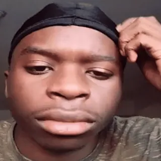 🤔 Mann, Porträt, Kopfschuss, Du-Rag, Person, Gesicht telegram sticker