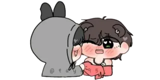 ▫️ @ tay Dibujos animados, Mono, Kawaii, Fanart whatsapp sticker