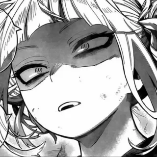 ❔ Himiko Toga My Hero Academia 애니메이션, 나의 히어로 아카데미아, 토가 히미코, 빌런, 얀데레, 캐릭터, 만화 telegram sticker