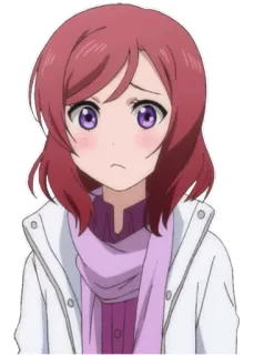 😕 Maki Nishikino Love Live! อนิเมะ, มังงะ, น่ารัก, ผู้หญิง, ตัวละคร, Love Live telegram sticker