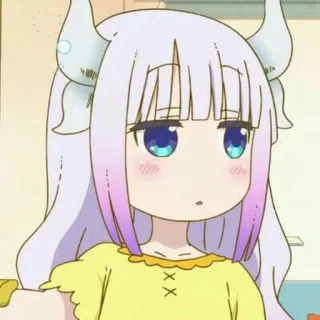 😒 Kanna Kamui Miss Kobayashi's Dragon Maid anime, dragon, cute, kawaii, kanna kamui, miss kobayashi's dragon maid whatsapp sticker
