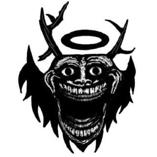 ☠️ น่ากลัว, สัตว์ประหลาด, รัศมี, ปีก, ปีศาจ, โทรลล์ telegram sticker