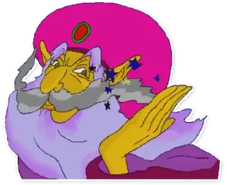 👳 Morshu Zelda CD-i games Morshu, Zelda, CD-i, Video Game Character, Purple, Wizard telegram sticker