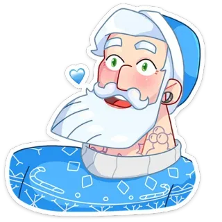 ❤️ ฤดูหนาว, ซานต้า, น่ารัก, ตัวละคร, การ์ตูน, คริสต์มาส, หิมะ, วันหยุด telegram sticker