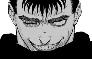 🖤 Guts Berserk manga, anime, berserk, guts, smile whatsapp sticker