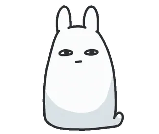 🐰 królik, zajączek, kreskówka, zwierzę, słodki, kawaii, śmieszny, naklejka telegram sticker