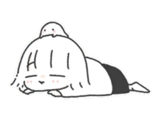 😊 Dibujos animados, Lindo, Personaje, Adormilado, Kawaii, Anime, Chibi telegram sticker