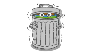 😐 Oscar the Grouch Sesame Street ออสก้าร์, เซซามีสตรีท, ขยะ, ขี้บ่น, สัตว์ประหลาด, การ์ตูน telegram sticker