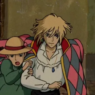 🗝 Howl Howl's Moving Castle Le Château Ambulant, Anime, Studio Ghibli, Fantaisie, Animation telegram sticker