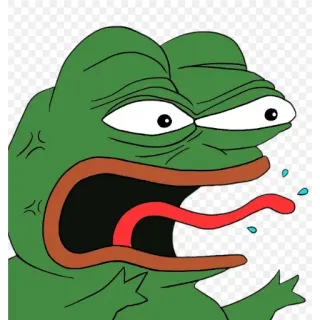 🙂 Pepe the Frog Pepe, kikker, meme, internetmeme, boos, cartoon, illustratie telegram sticker