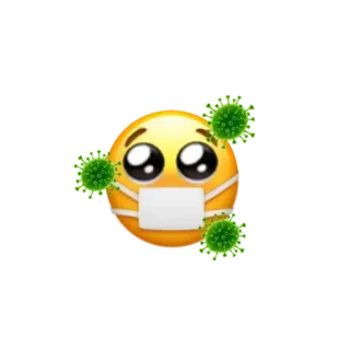 ❤️ emoji, covid, coronavirus, mask, virus, health, pandemic telegram sticker
