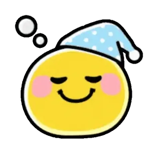 🤗 сонный, спящий, эмодзи, милый, мечтает, расслабленный whatsapp sticker