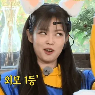 🤍 외모 1등 เกาหลี, น่ารัก, ผู้หญิง, ตลก, หู whatsapp sticker