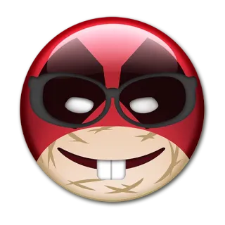 🤓 emoji, red, mask, funny, glasses telegram sticker