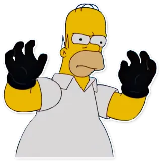 😡 Homer Simpson The Simpsons Homer Simpson, The Simpsons, cartoon, character, funny telegram sticker