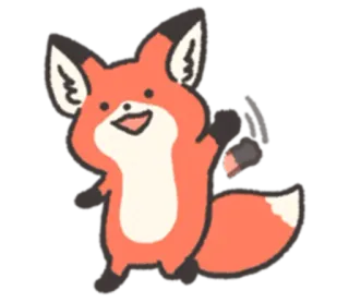 👋 狐狸, 动物, 卡通, 贴纸 telegram sticker