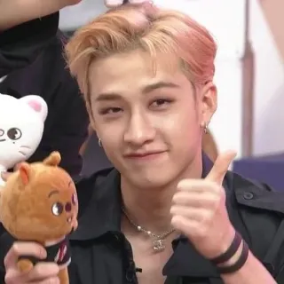 🧸 Bang Chan 方灿, 韩国流行, Stray Kids, 韩语, 偶像, 歌手 telegram sticker