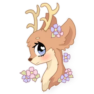 Весенний олень whatsapp stickers