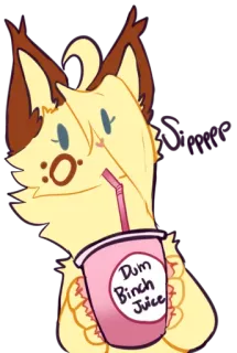 🥤 Dum Binch Juice juice, drink, beverage, cartoon, cute, animal telegram sticker