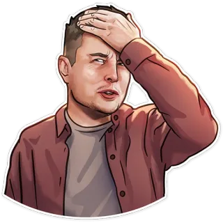 🤦‍♂️ Elon Musk elon musk, facepalm, facepalm, meme, zakenman, spijt, teleurstelling telegram sticker
