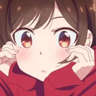 🤍 anime girl, cute, manga, cartoon, animated, kawaii, chibi telegram sticker