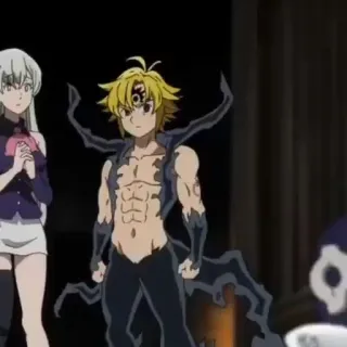 🥠 Meliodas Seven Deadly Sins アニメ, メリオダス, 悪魔, 七つの大罪 whatsapp sticker