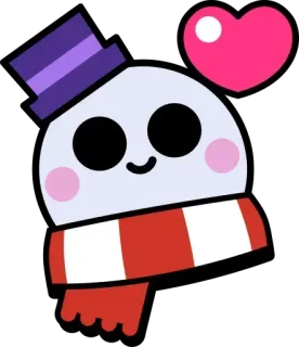 ❤️ pegatina, bola de nieve, dibujos animados, bufanda, corazón, sombrero whatsapp sticker
