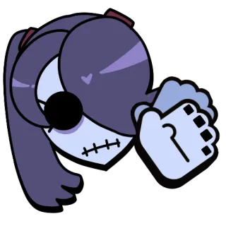 👏 Cartoon, Middelvinger, Gebaar, Emo, Ooglapje telegram sticker