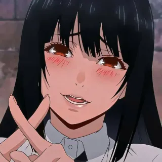 🌚 Anime, Mädchen, Kakegurui, Yumeko Jabami, Charakter, Japanische Animation telegram sticker