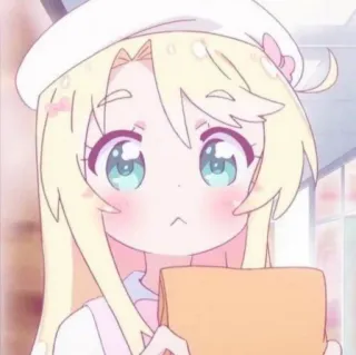 🥺 anime girl, cute, kawaii, cartoon, sweet, pastels, female whatsapp sticker