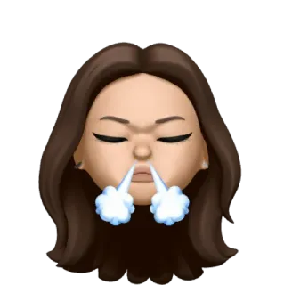 😤 bravo, emoji, frustrado, chateado telegram sticker